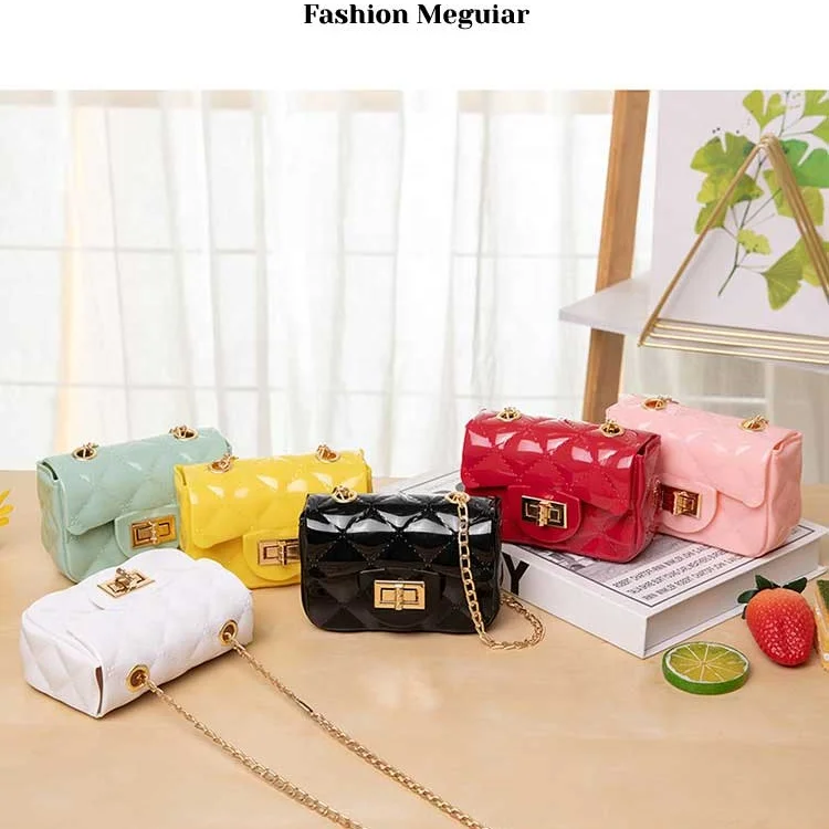 

Wholesale Mini Purse Girl Women Han Bags ladies Colorful Pvc Jelly Handbag