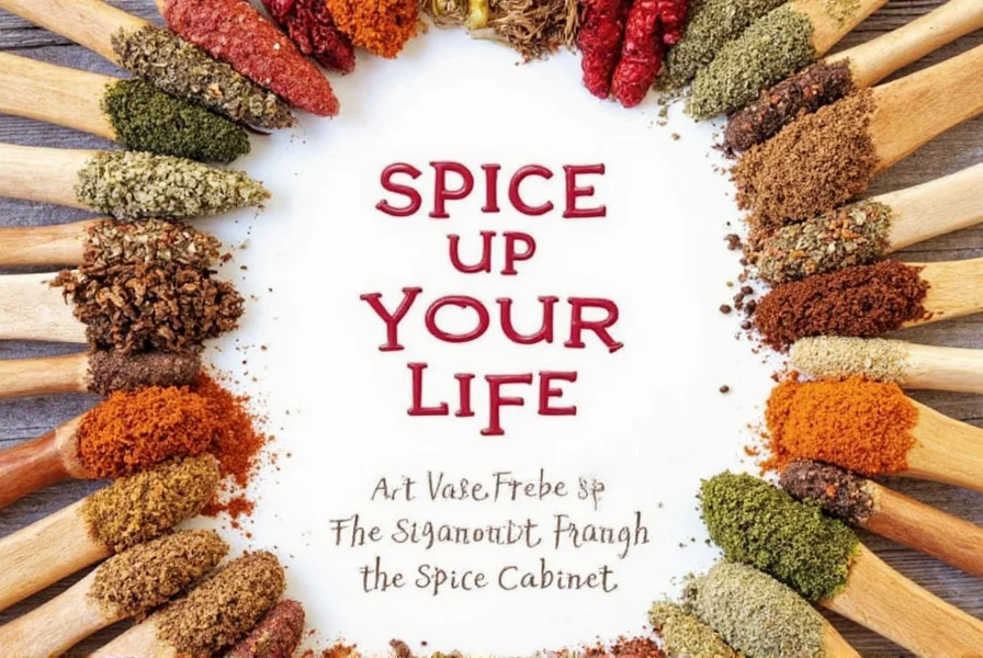 Colorful Spice Rack in Kitchen