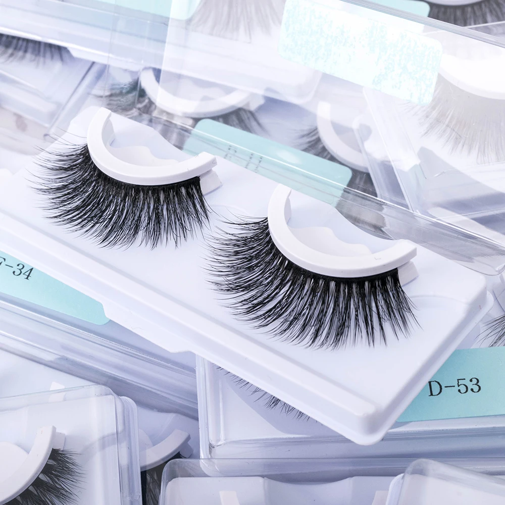

yiernuo no glue lashes cruelty free natural easy to wear OEM Self-adhesive eyelashes custom logo, Natural black