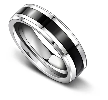 

Best Sale Fashion Carbon Fiber Inlay Tungsten Carbide Ring