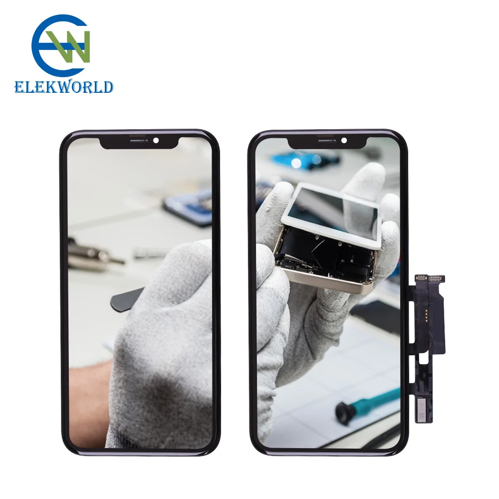 

Elekworld OEM Soft Hard OLED TFT incell LCD for iPhone XR LCD Replacement Repair Parts Display Touch Screen With glass GX ZY HX, Black