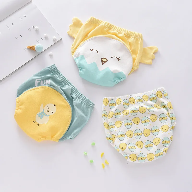 

Baby 3pcs Cotton Potty Training Pants Underwear for Boys and Girls Reusable Washable cloth diapers