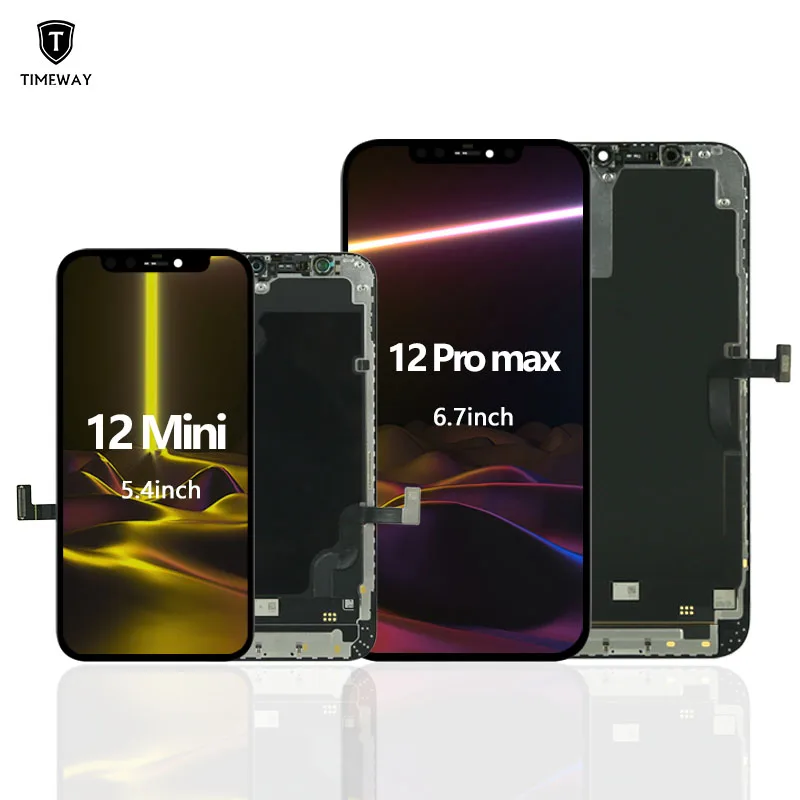 

Timeway All Model Oled Lcd Mobile Phone Lcds Screen For Iphone 12 Mini 12 11 Xs Max Pro Max 11 Xr X 8 7 6S 6 Plus Lcds Display, Black,white and all normal colors