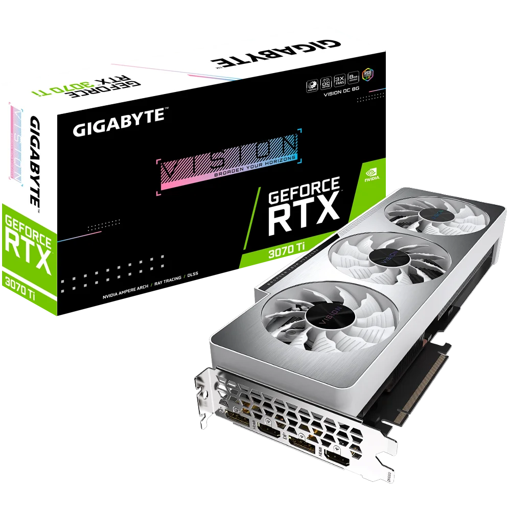 

GYGABYTE Wholesale Geforce RTX 3070 ti 8G Vision OC Mining Rig New GPU Original Model Graphics Card New Video Card HIgh Hashrat