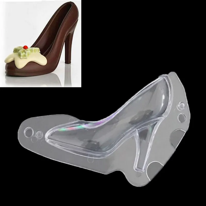 

405 Fashionable Polycarbonate High-heeled Shoes Chocolate Mould with High Quality, Lucency