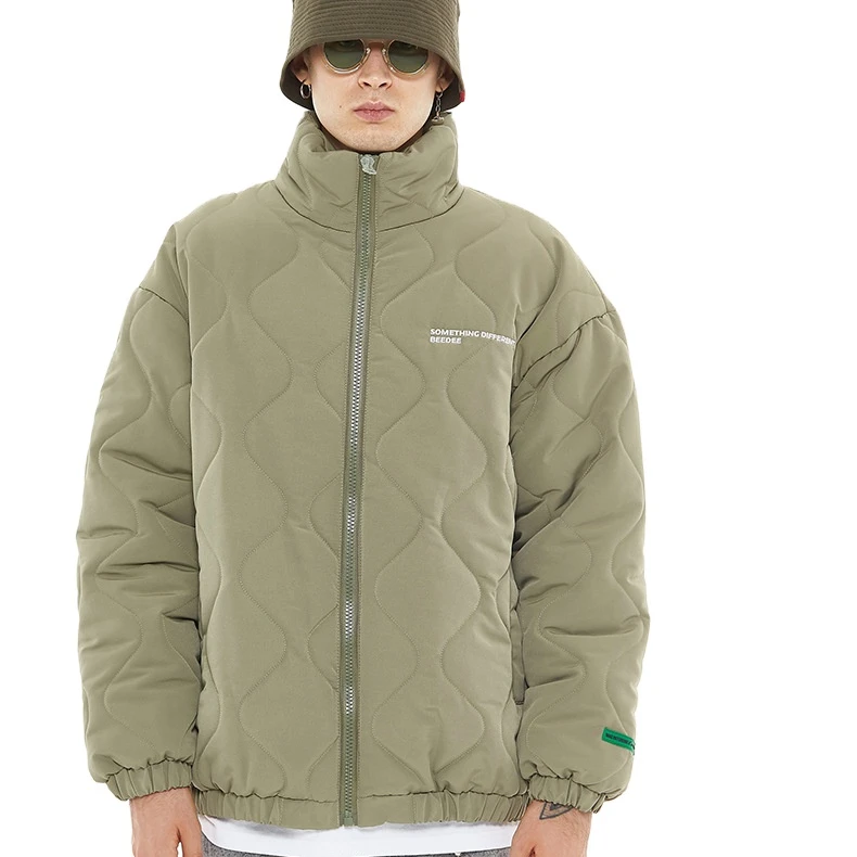 

Beedee, bread man 2020 men's trend new winter print stand-up collar cotton-padded coat popular logo man