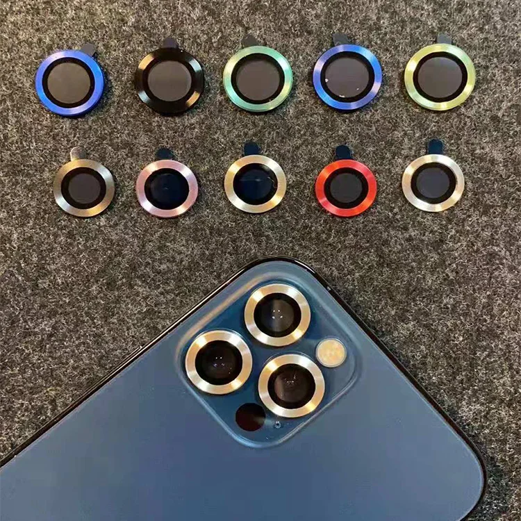 

Colorful camera lens protector for iphone 12 pro max/iphone 11 pro hot selling good quality tempered glass lens protector