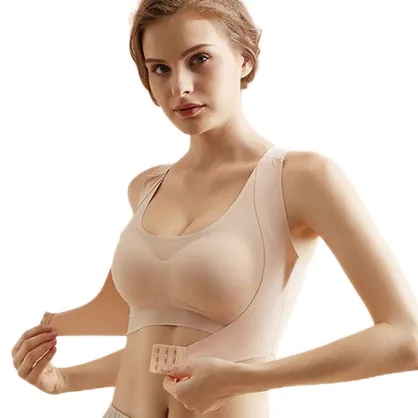 

Ladies seamless Corset Top Body Shape posture correction belt straighten back correction traceless Compression Push Up Bra