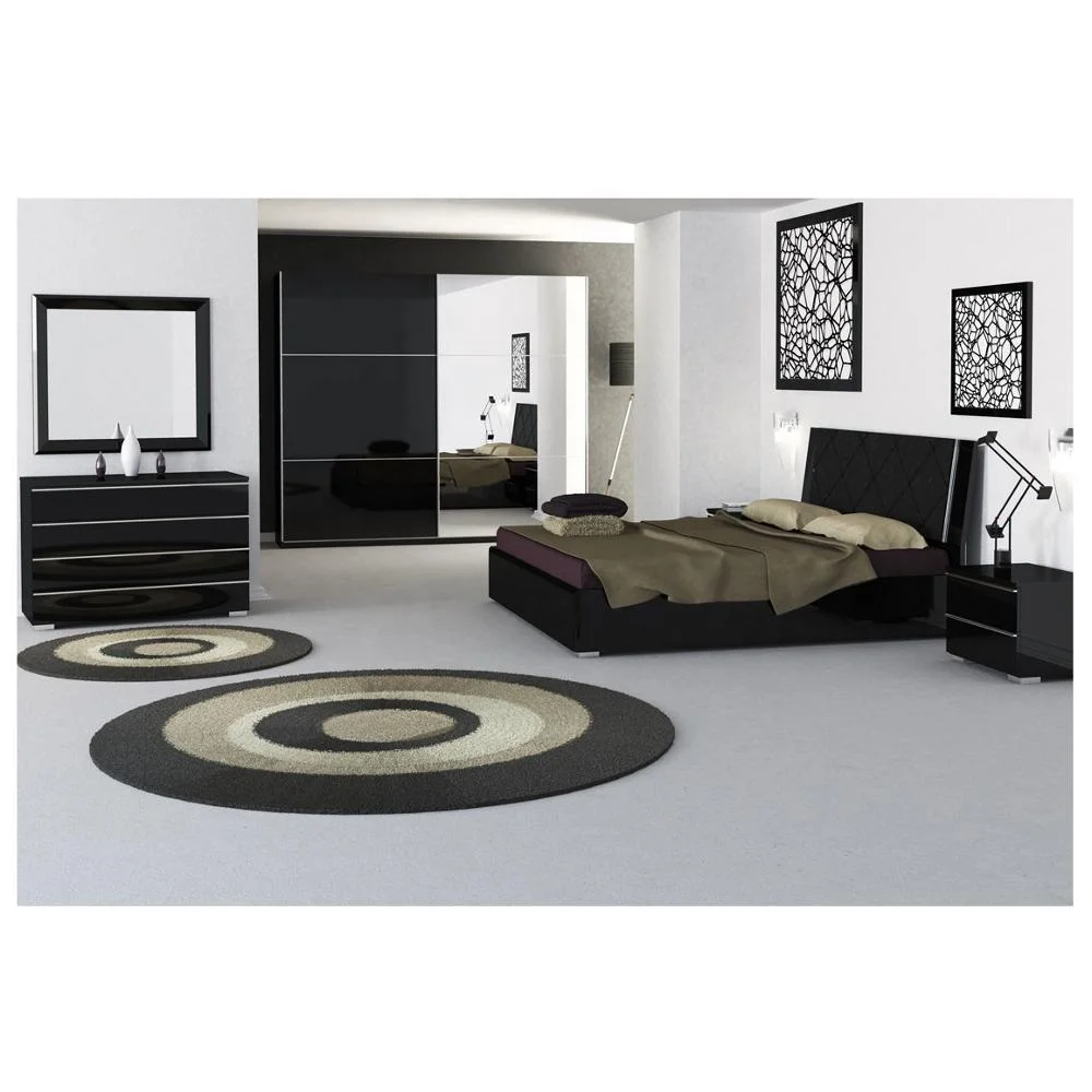 Modern Black Bedroom Sets Mhaa011 Queen Size Bed Nightstands Dressers
