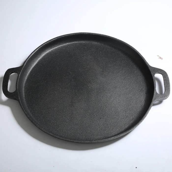 

Two ears No stick Cast Iron Fry pan Round Pizza Pan Backing pan Cast Iron Skillet