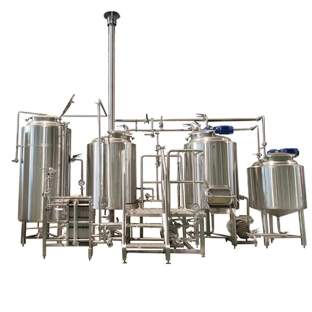 Tiantai 200L 2HL ss steam three vessel semiauto beer pilot plant