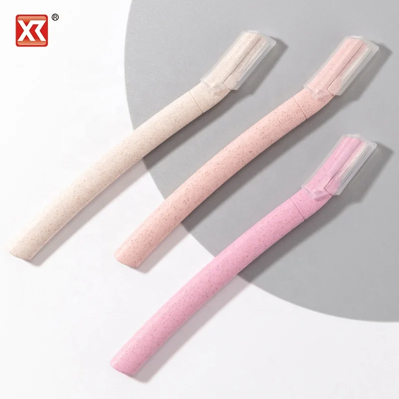 

Biodegradable beauty dermaplaining tool peach fuzz removal eco friendly eyebrow shaper, Multi available& customizable