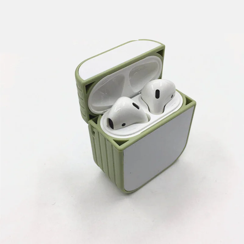 

for Airpods 2 Thermal transfer Sublimation heat press PC case blank aluminium for sublimation airpod case for DIY