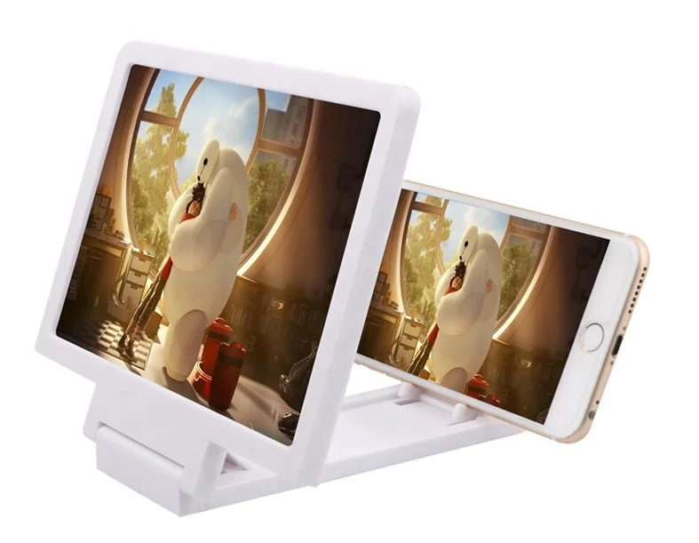 

Mobile Phone 3D Screen Magnifier Smartphone Magnifying Glass, Enlarger Screen, Magnifier 3D Movie Video, Black, white