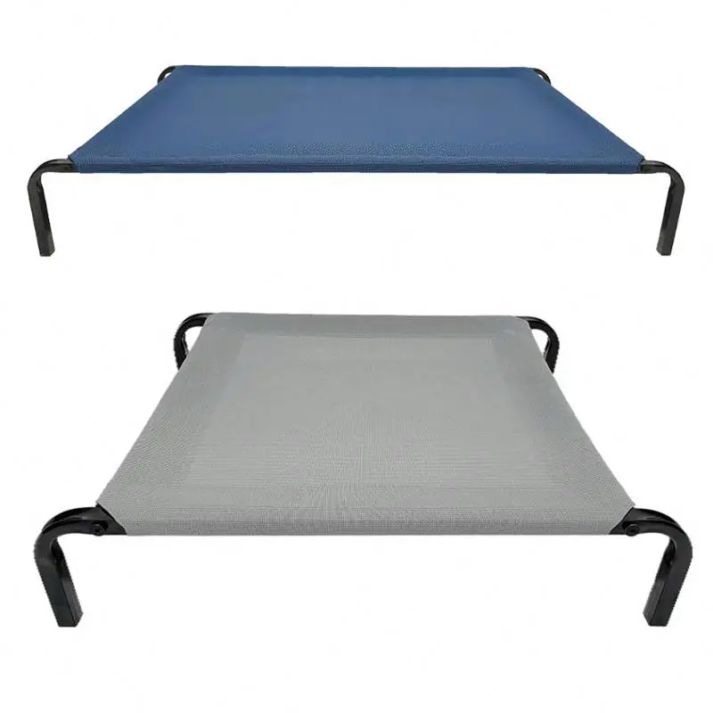

Custom Washable And Foldable Camping Travel Outdoor Folding Dog Black Elevated Bed