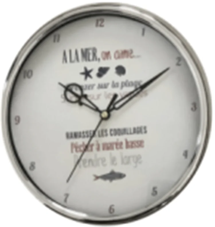 

Custom top china luxury single face decorative white circular clock wall