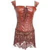 High quality leather mature women sexy lingerie women gothic corsets dresses