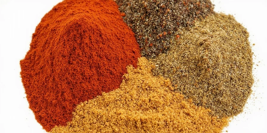 Assortment of spice blends used to mask bitterness