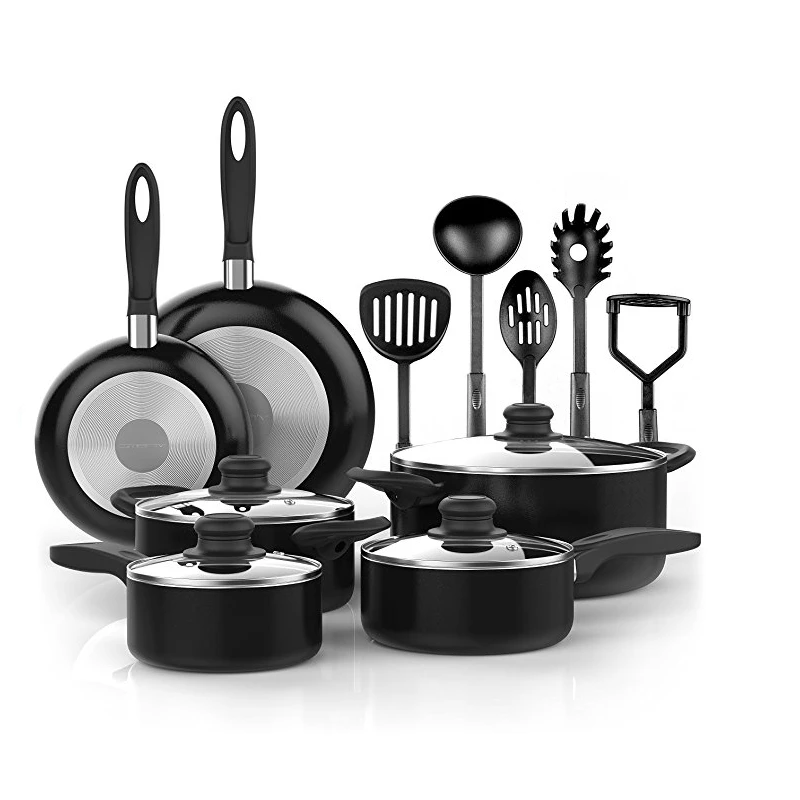 

Aluminum Alloy Nonstick Cookware Sets Wholesale Big Commercial Kitchen Pan Induction Die Cast Cooking Soup Pots Set