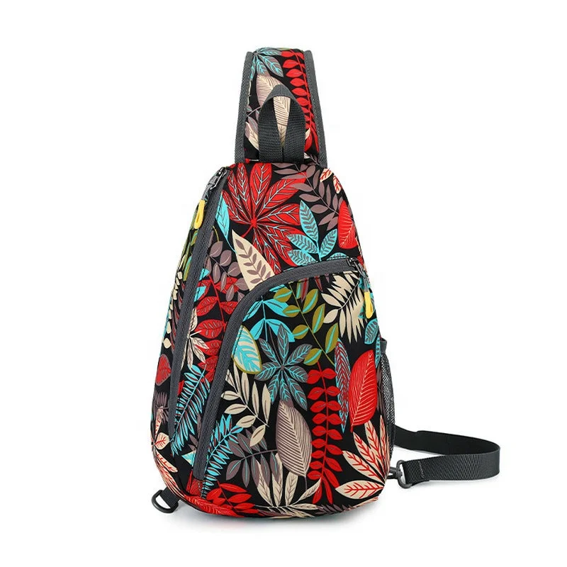 

Fashion printed portable lightweight sling shoulder backpack men women chest bag