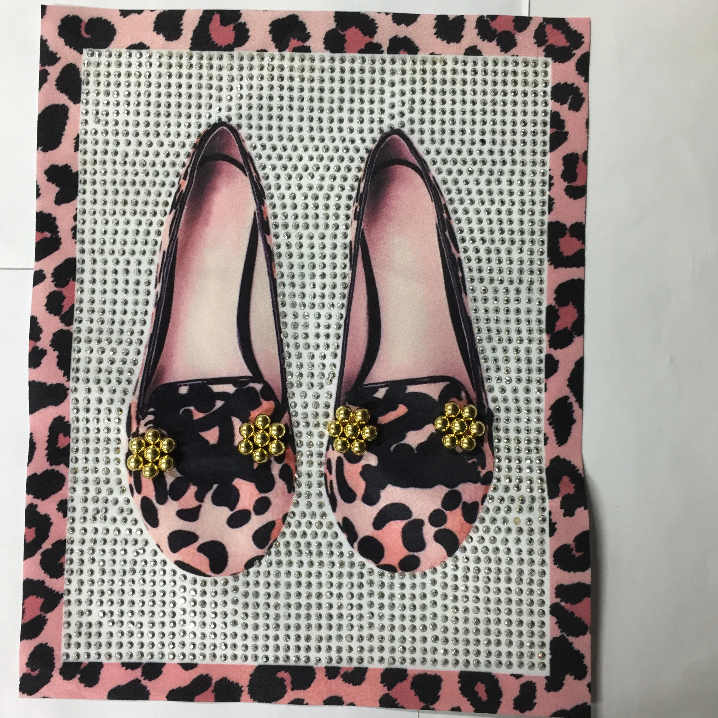 

2021 summer season fashion heavy made 3D beaded rhinestone lady design digital print clothing patch, Custom color