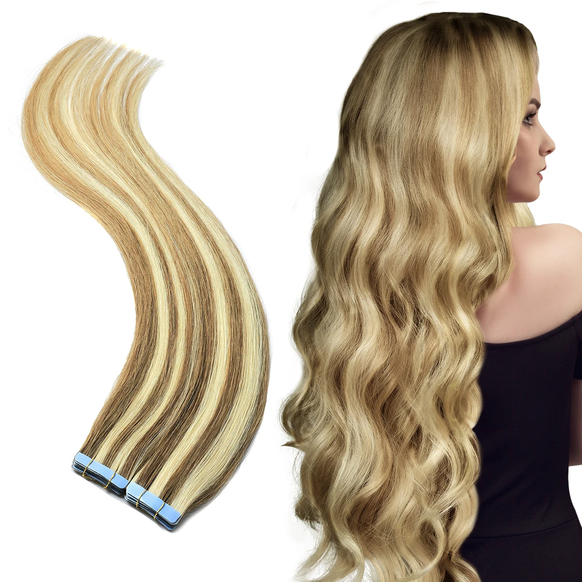 

Free shipping vetnam invisible tape hair, hair extension tape remy, skin weft tape hair extensions, Colored as coloring or customiation