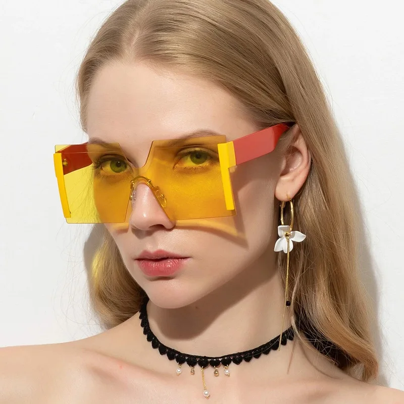 

YTSMF16084 2020 square rimless sunglasses buy sunglasses sun glasses retro women fashion wholesale china, 5colors