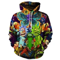 

all over print rick and morty hoodie custom hoodies dry sublimation 3d printed