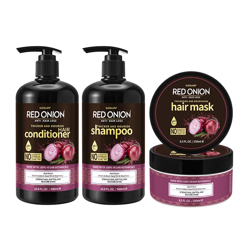 

Herbal Treatment Nourish Anti Loss Hair Fall Control Red Onion Hair Growth Shampoo