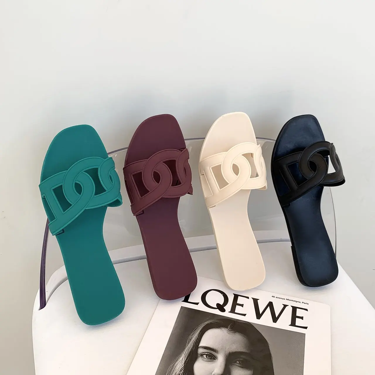 

drop shipping outdoor summer women flat slippers sliders