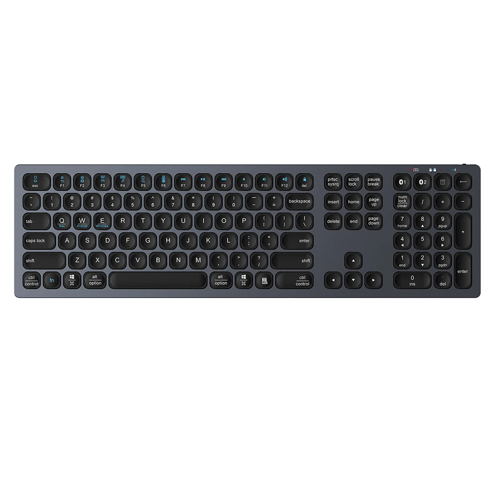 

thin Aluminum Alloy Bluetooth Wireless keyboard Grey keyboard, Black & customized colors