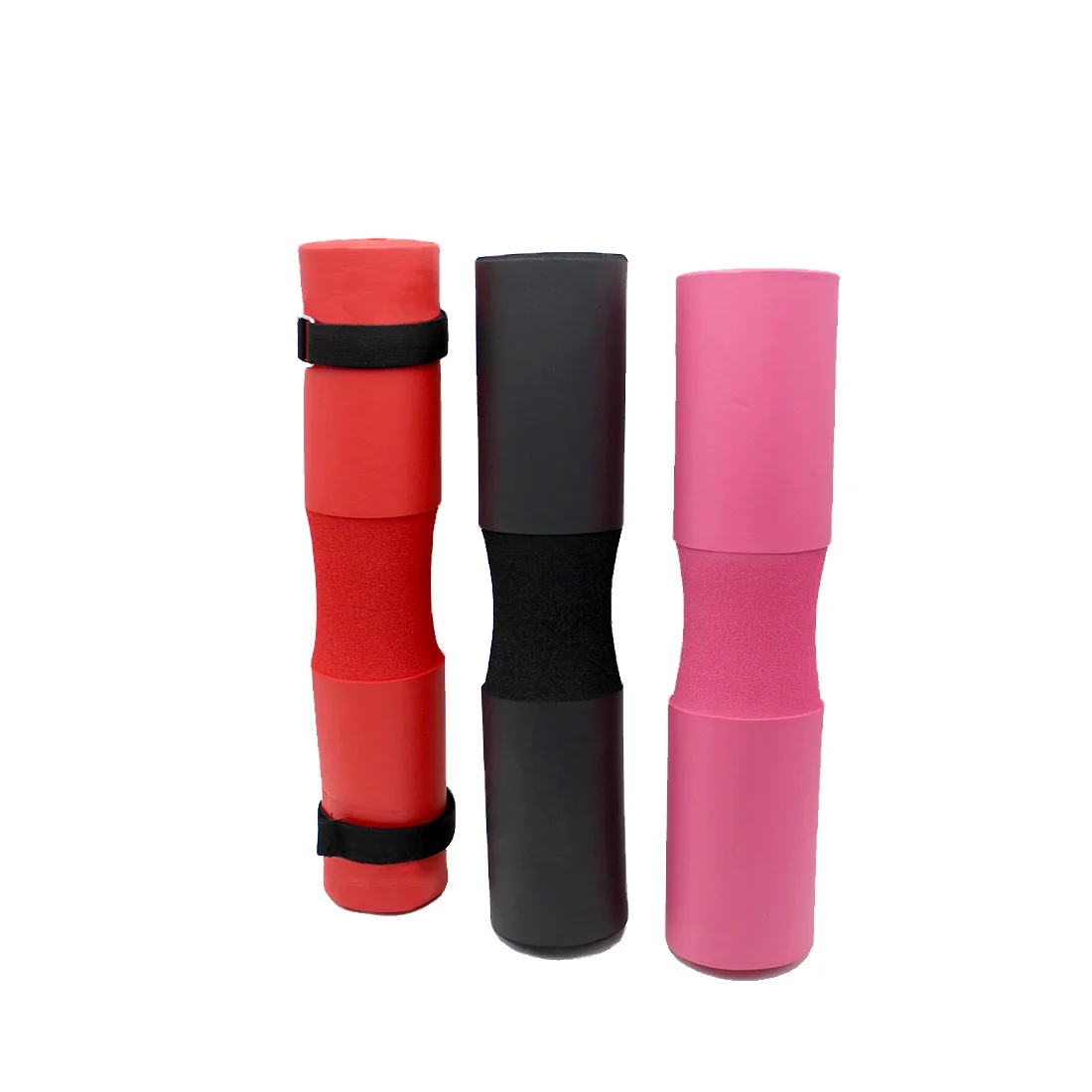 

MSJ Black Weight Lifting Barbell pad with Strap, Black/red/blue