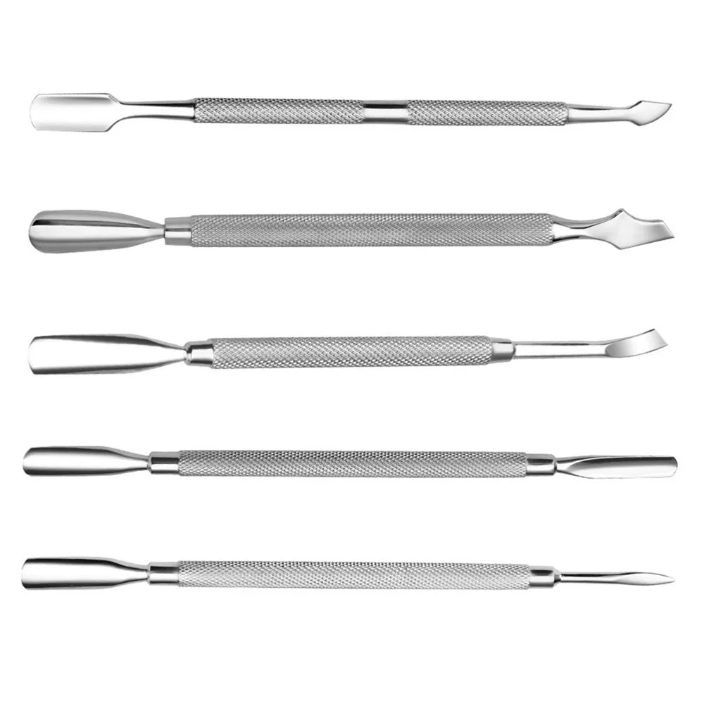

Double Side Manicure Tool Remove Dead Skin Cuticle Pusher Pedicure Accessories Stainless Steel Trimmer OEM