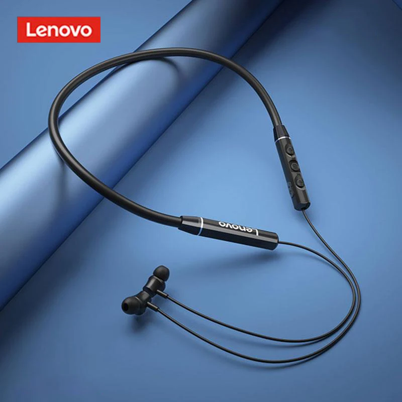 

Original Lenovo QE03 V5.0 Wireless Neckband Earphones Sports Stereo Earbuds Magnetic Earphones Headset for Android iOS, Black