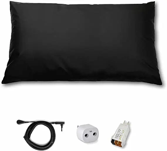 Dropshipping PU Leather Grounding Pillowcase Conductive Carbon  Pillowcover Enhances Sleep Reduces Stress