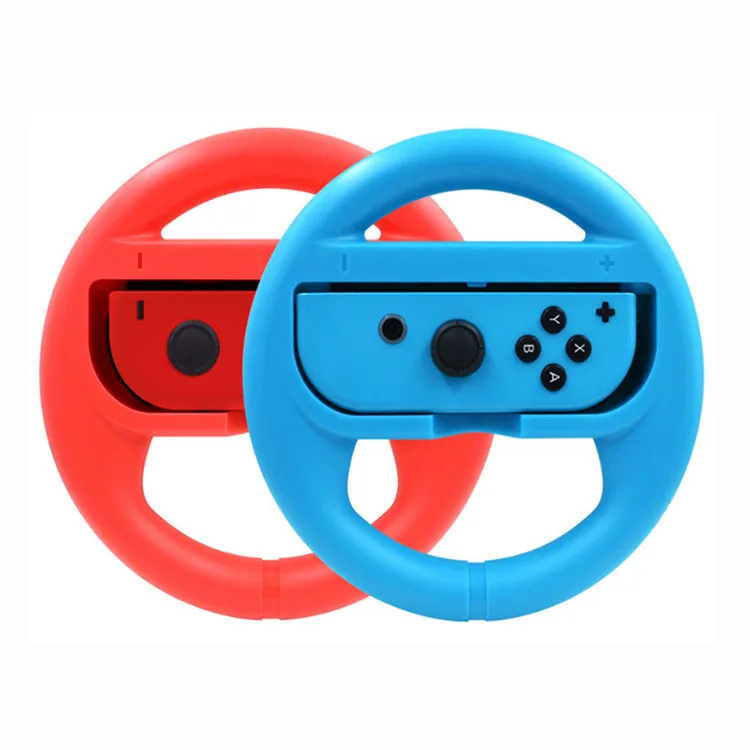 

For Nintendo Switch Oled Joy-Con Controller Gamepad Joystick Handle Grips Racing Steering Wheel, White/blue/red/black