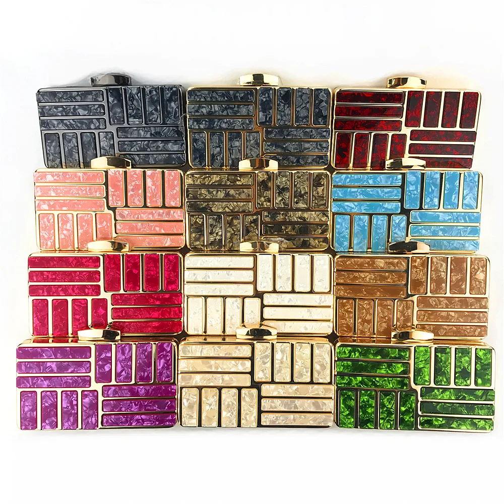 

2021 crystal evening bags Clutch Dinner Purses Handbags Hardware Splicing Dinner Women clutch bag evening, As the picture shows