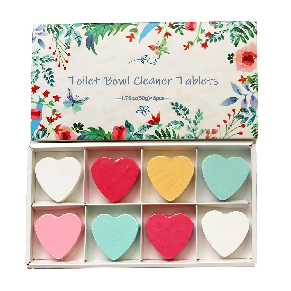 

Hot Sale Heart Shape Cistern Block WC Tablets Toilet Bowl Cleaner Block Toilet Cleaner Block, Blue / customize