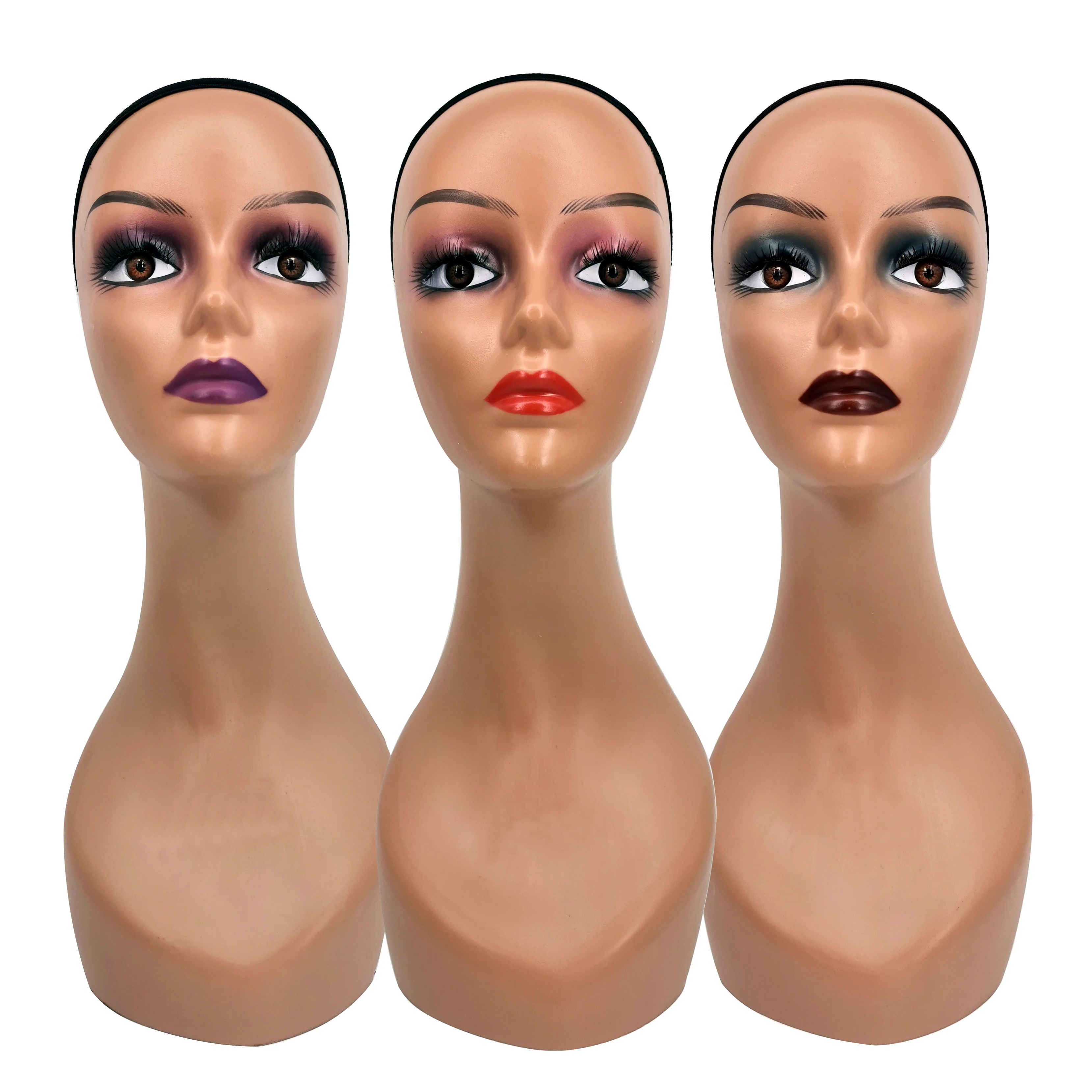 

European beauty scarf hat display props mannequin wig head realistic mannequin head