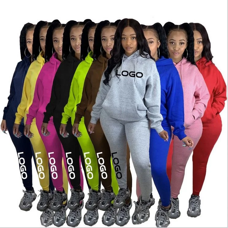 

Custom 2022 Women Two Piece Pant Set Clothing Outfits Hoodies Tracksuits Jogger Pant Sets Leggings Sweatpants Long Sleeve