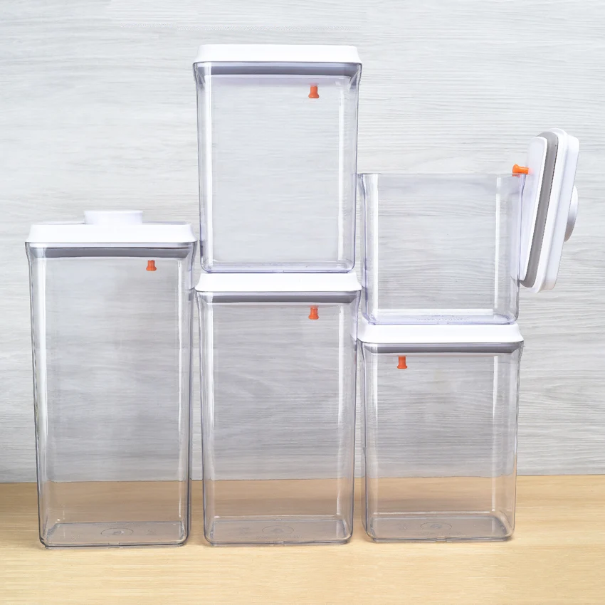 Transparent Plastic Containers Set Storage Rice Storage Container