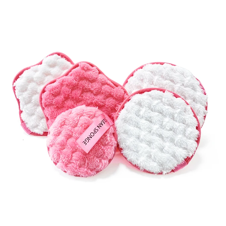 

7.5CM/10CM/11.5CM Washable Reusable Custom Logo Cotton Remover Rounds Face Cleansing Makeup Remover pad