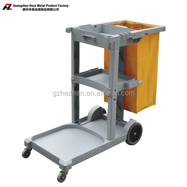 
Stainless Steel Housekeeping Cleaning Trolley Multifunction Cleaning Trolley Car Hotel Restaurant 