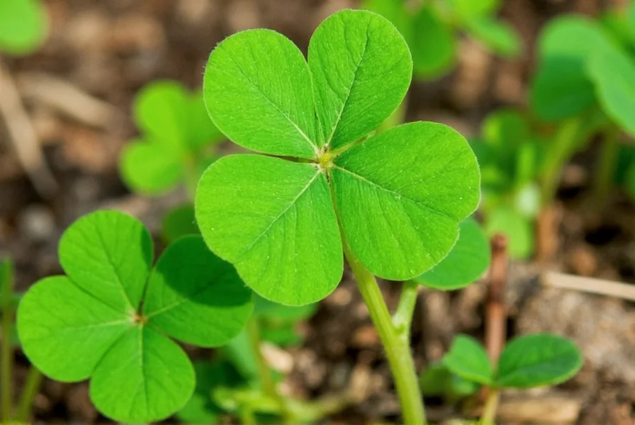 White clover lawn with bees pollinating flowers