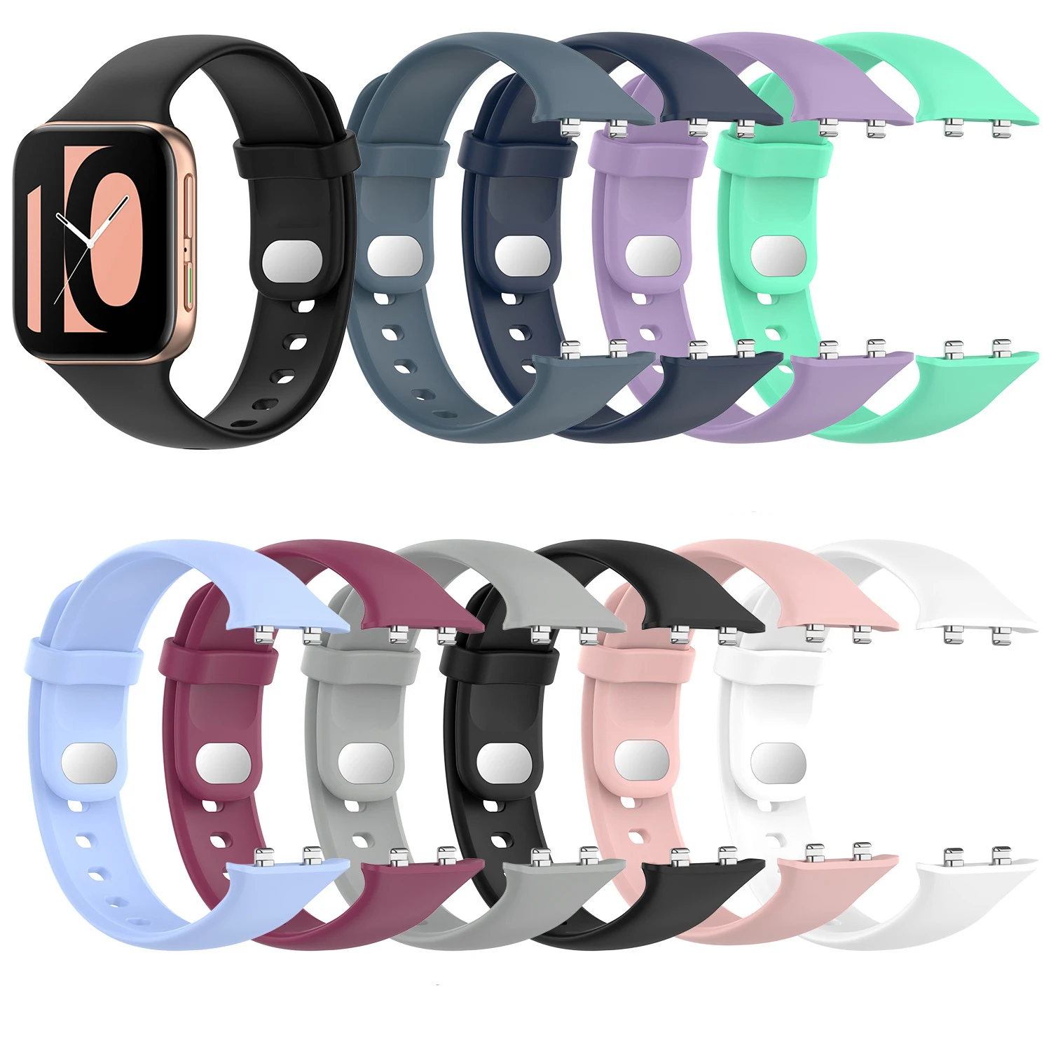 

BOORUI silicone watch bands for oppo pure color 41mm 46mm strap for oppo smart watch band