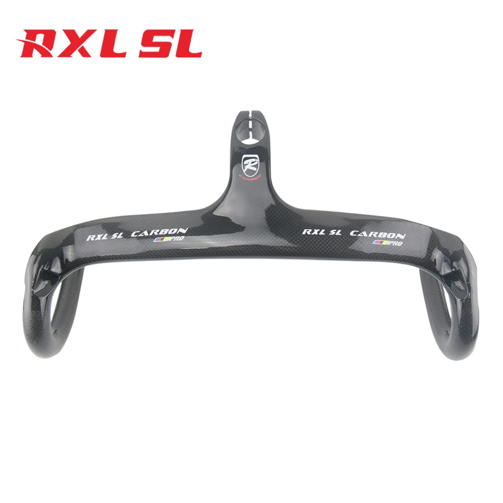 

RXL SL Carbon Integrated Handlebar Cycling Bike Drop Bar 1-1/8" 3k glossy Red/Black 400/420/440mm Road Bicycle Handlebars