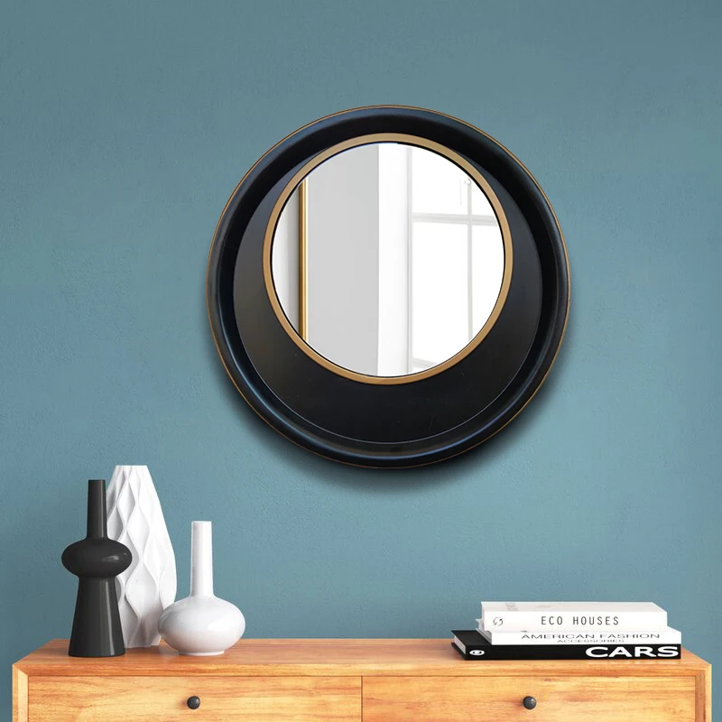 

New Style Luxury home decor modern Metal Frame Small hanging Round Mirror, Custom