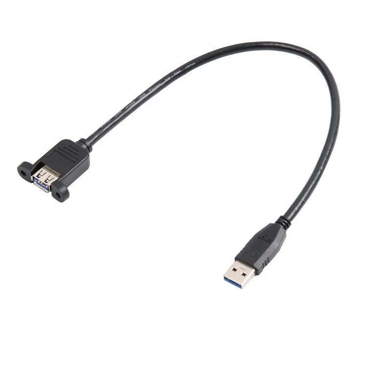 

USB 3.0 A male to Female Extension Cable with Panel Mount Screws