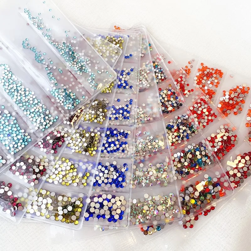 

11 bags/set mixed sizes designs cheap wholesale colorful nail art accessories nail stone crystal decorative nail art rhinestones