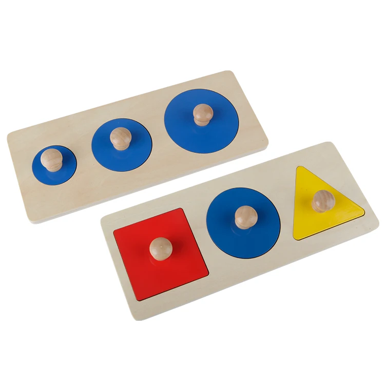

Montessori Materials Wood Math Blocks Stacking Learning Toys wooden toys rainbow color educational safe Multiple Shape Puzzles